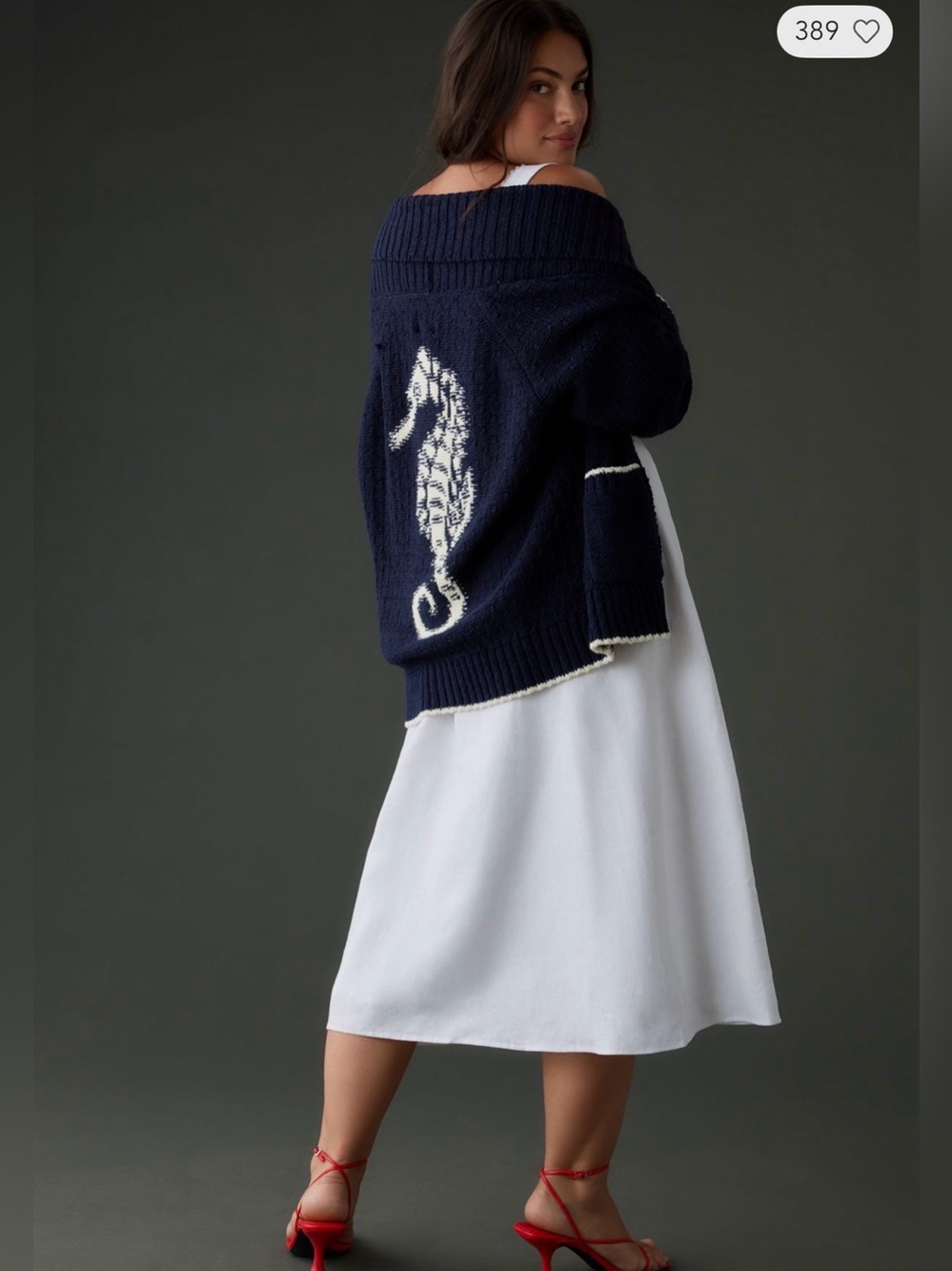 NWT Maeve Seahorse Cardigan Sweater - XL